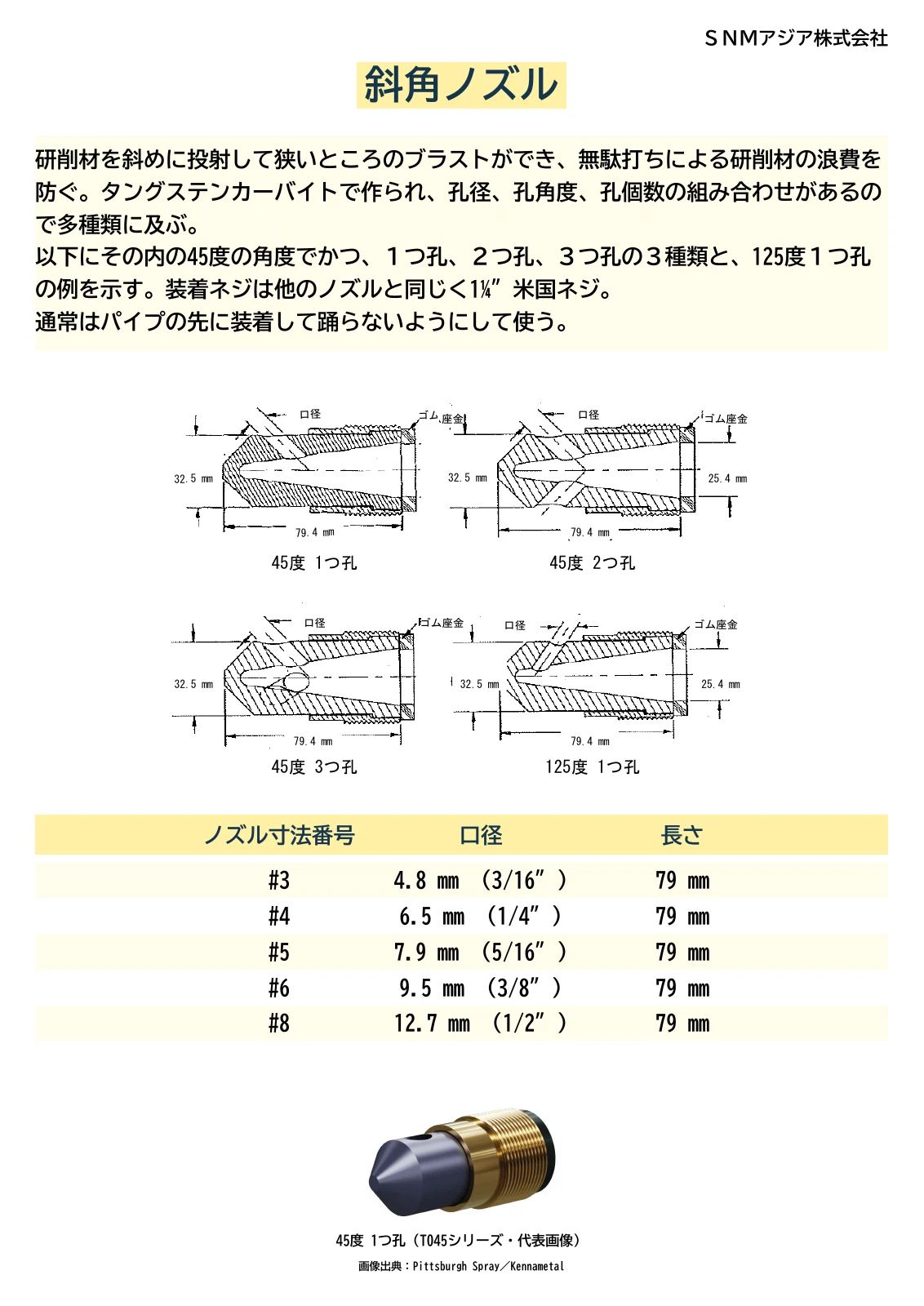 10ページ 斜角ノズル